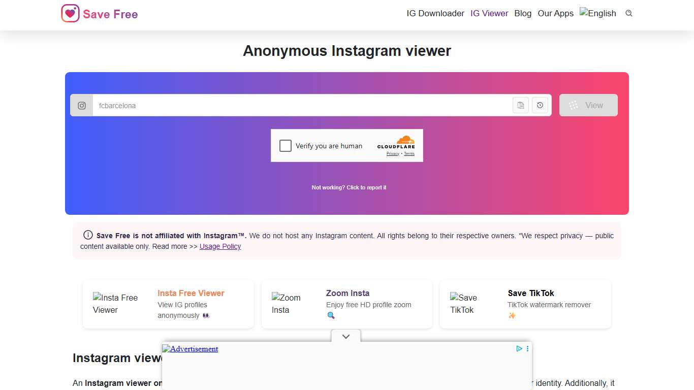 Instagram Viewer - View Instagram Story, post and Profile Picture